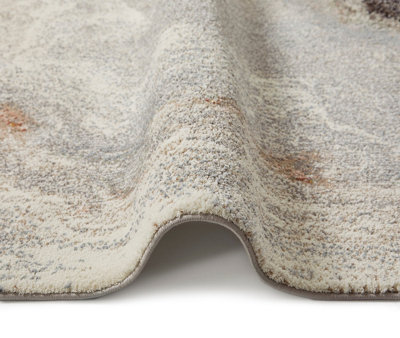 Ivory Grey Taupe Abstract Jute Polyester Modern Living Room, Bedroom ...