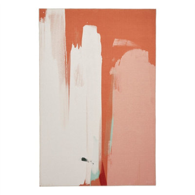 Ivory Luxurious Modern Abstract Easy to Clean Bedroom & Living Room Rug -150cm X 230cm - 5