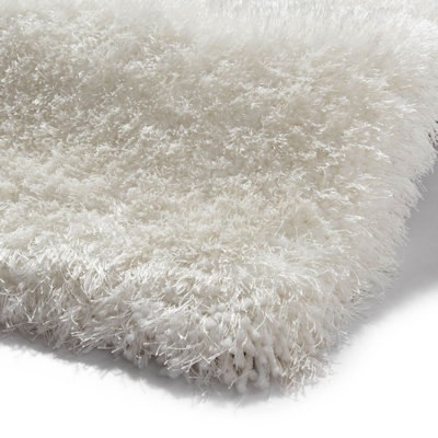 Ivory Plain Shaggy Handmade Modern Easy to clean Rug for Bed Room Living Room and Dining Room-200cm X 290cm