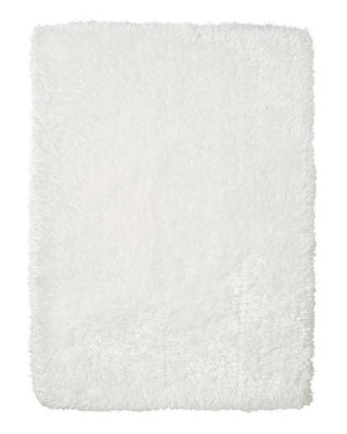 Ivory Plain Shaggy Handmade Modern Easy to clean Rug for Bed Room Living Room and Dining Room-200cm X 290cm