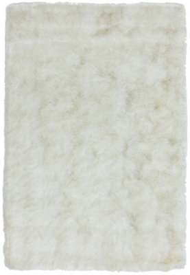 Ivory Super Soft Shaggy Handmade Modern Plain Sparkle Easy to Clean Rug For Dining Room Bedroom Living Room-65cm X 135cm