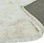 Ivory Super Soft Shaggy Handmade Modern Plain Sparkle Easy to Clean Rug For Dining Room Bedroom Living Room-65cm X 135cm