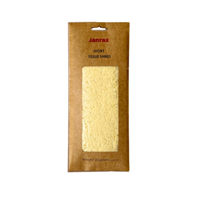 Ivory Tissue Shred 20g - Gift Wrapping Decorations