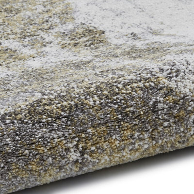 Ivory/Yellow Rug, Abstract Rug, Modern Stylish Rug, Stain-Resistant Rug for Bedroom, & Dining Room-160cm X 220cm