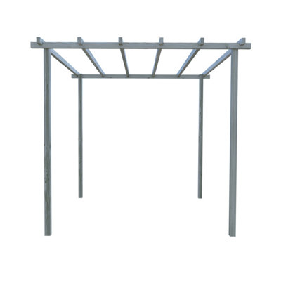 Ivy Pergola Kit 8x8ft with notched posts and rafters