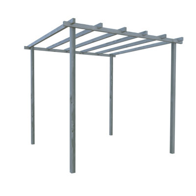 Ivy Pergola Kit 8x8ft with notched posts and rafters