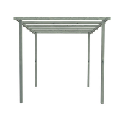 Ivy Pergola Kit 8x8ft with notched posts and rafters