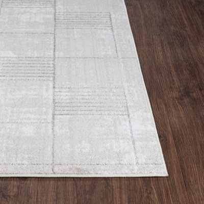IVY Scandi Modern Grey/White Area Rug 120 x 170 cm