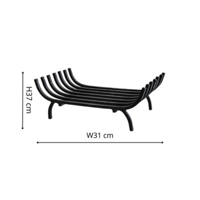 Ivyline Fireplace Black Fire Grate W37cm DIY at B&Q