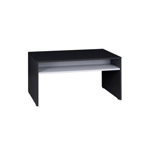 Iwa 05 Coffee Table in Graphite & White - Chic Table with Underneath Shelf - W900mm x H455mm x D600mm