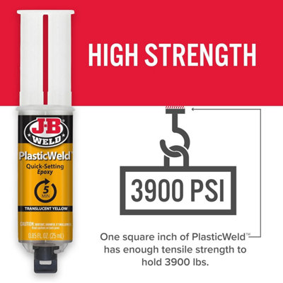 J-B Weld Clear Yellow PlasticWeld Quick-Setting Epoxy (2 Pack) - 25ml ...