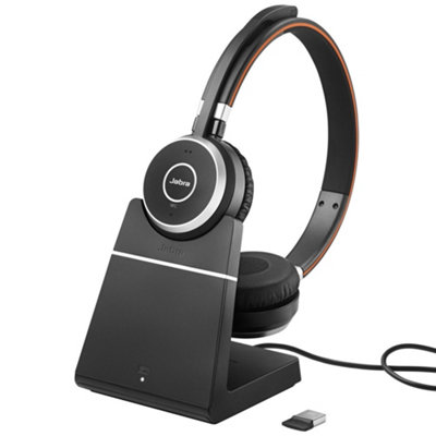 Jabra Evolve 65 UC Stereo USB Bluetooth Headset - Inc Charging Stand