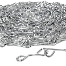 Jack Chain 10M x 3mm Galvanised For Hanging Baskets and Lights