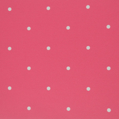 Jack N' Rose Pink White Polka Dot Fabric Effect Paste The Wall Wallpaper