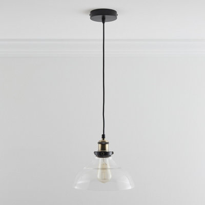 Jack One Light Hanging Clear Glass Ceiling Pendant with Filament Bulb