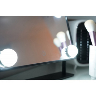 Jack Stonehouse LED Hollywood Mirror Black DIY at B Q
