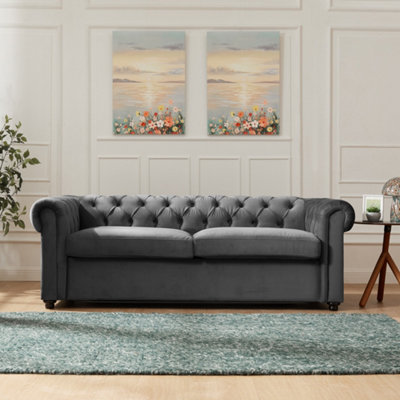 Chesterfield pull store out sofa