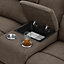 Jacob 3 Seater Manual Recliner Sofa With Right Hand Chaise, Brown Linen