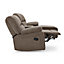 Jacob 3 Seater Manual Recliner Sofa With Right Hand Chaise, Brown Linen