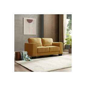 Jada 2 Seater Sofa, Mustard Boucle Fabric