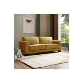 Jada 3 Seater Sofa, Mustard Boucle Fabric