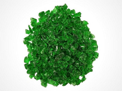 Jade Green Tumbled Glass Chippings 10-20mm - 40 Poly Bags (1000kg)