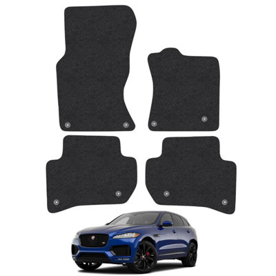 Jaguar F Pace 2016-2020 Car Floor Mats Carpet Tailored Fit 4pcs Set Anti-Slip