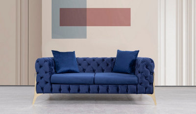 Royal blue online 2 seater sofa