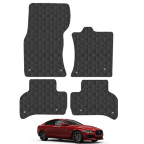 Jaguar XE 2015-Onwards Car Floor Mats Rubber Tailored Fit Set 4 Pcs Heavy-Duty