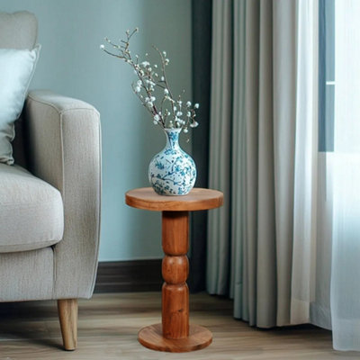 Jaipur Acacia Wood Freestanding Side Table