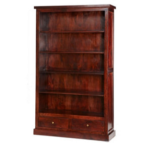 Jaipur Dark Mango Large Bookcase - Solid Mango Wood - L35 x W110 x H180 cm