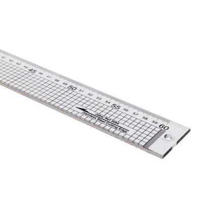 Jakar Acrylic Ruler 60cm with Stainless Steel Edge Clear Durable cm/mm ...