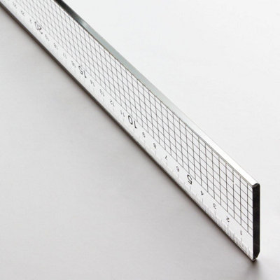 Jakar Acrylic Ruler 60cm with Stainless Steel Edge Clear Durable cm/mm ...