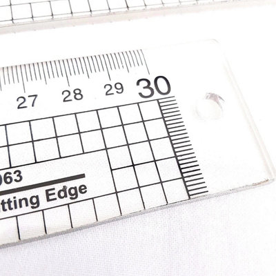 Jakar Acrylic Ruler Set 30cm 60cm 100cm with Stainless Steel Edge Clear ...