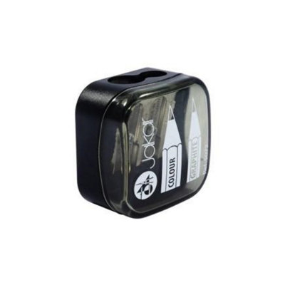 Jakar Double Hole Metal Pencil Sharpener 5072 for Graphite & Colour ...