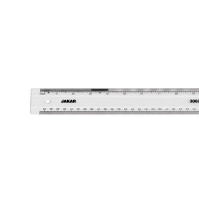 Jakar Perspex Ruler 45cm Clear Acrylic with cm mm and Inch Markings ...