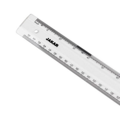 Jakar Perspex Ruler 45cm Clear Acrylic with cm mm and Inch Markings ...