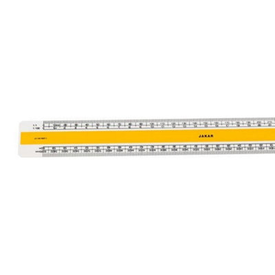 Jakar White Acrylic Scale Ruler 30cm Non Inflammable Durable Acrylic ...