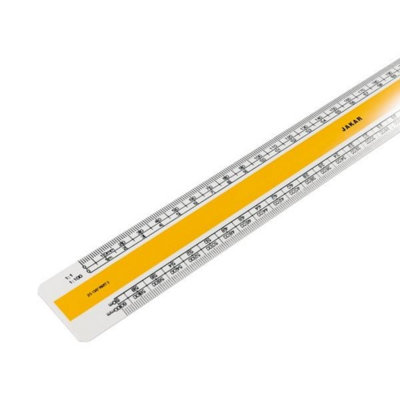 Jakar White Acrylic Scale Ruler 30cm Non Inflammable Durable Acrylic ...