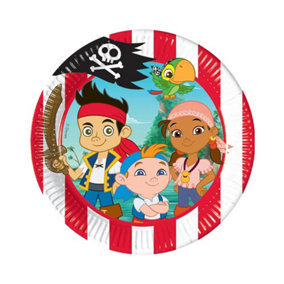 Jake And The Never Land Pirates Party Plates (Pack of 8) Multicoloured (One Size)