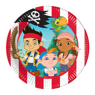 Jake And The Never Land Pirates Party Plates (Pack of 8) Multicoloured (One Size)