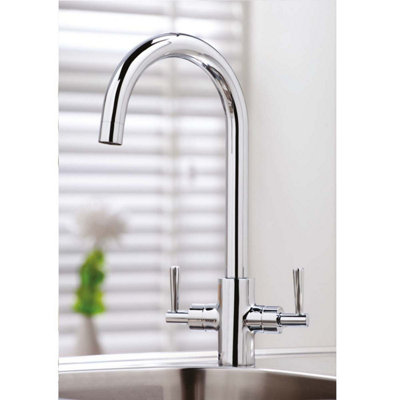 Jamaica Twin Lever Kitchen Sink Mixer Tap