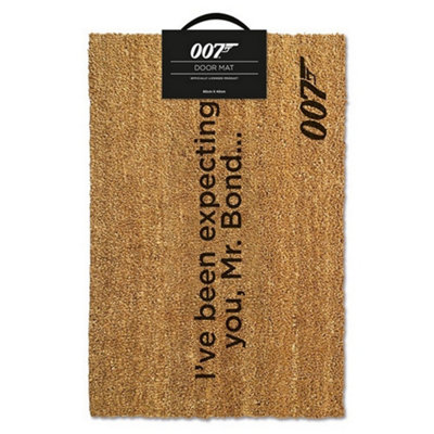 James Bond Ive Been Expecting You Door Mat Brown (One Size)