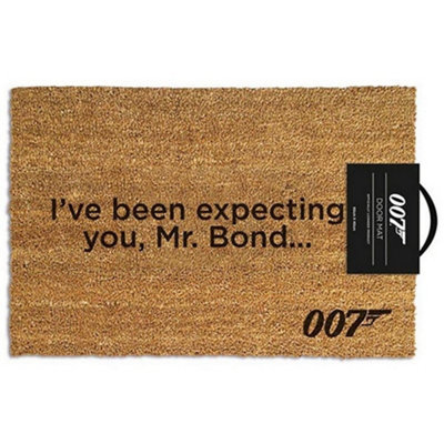 James Bond Ive Been Expecting You Door Mat Brown (One Size)