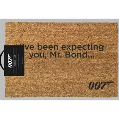 James Bond Ive Been Expecting You Door Mat Brown (One Size)