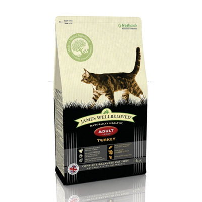 James Wellbeloved Adult Cat Food Dry Turkey & Rice 1.5kg