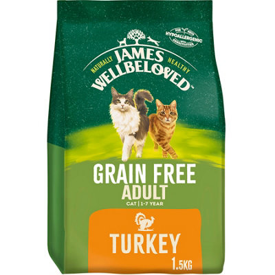 James Wellbeloved Adult Cat Food Grain Free Turkey 1.5kg