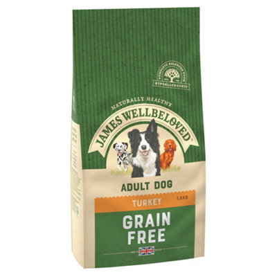James Wellbeloved Adult Dog Food Maintenance Grain Free Turkey Kibble 1.5kg
