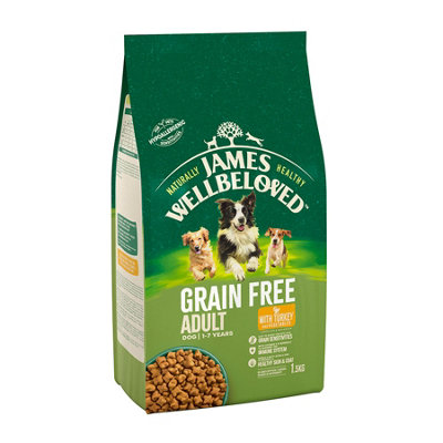 James Wellbeloved Adult Dog Food Maintenance Grain Free Turkey Kibble 1.5kg