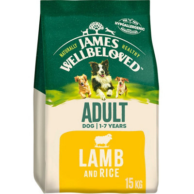 James Wellbeloved Adult Dog Food Maintenance Lamb & Rice Kibble 15kg